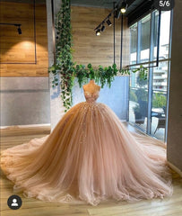 A Line Long Ball Gown Evening Dress, Prom Dresses