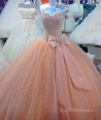 Custom Made Sweetheart Neck Sequins Prom Dresses, Formal Dresses