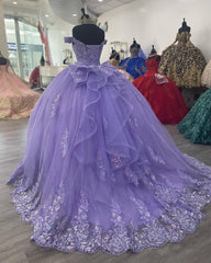 Lilac Corset Mexican Quinceanera Dress Ball Gown