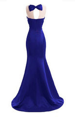 sparkly crystal prom dresses mermaid backless sleeveless long royal blue prom dresses