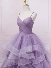 Purple sweetheart neck tulle long prom dress purple tulle forma gown