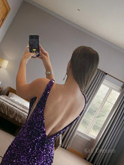 Sheath/Column V-neck Short/Mini Velvet Sequins Homecoming Dresses