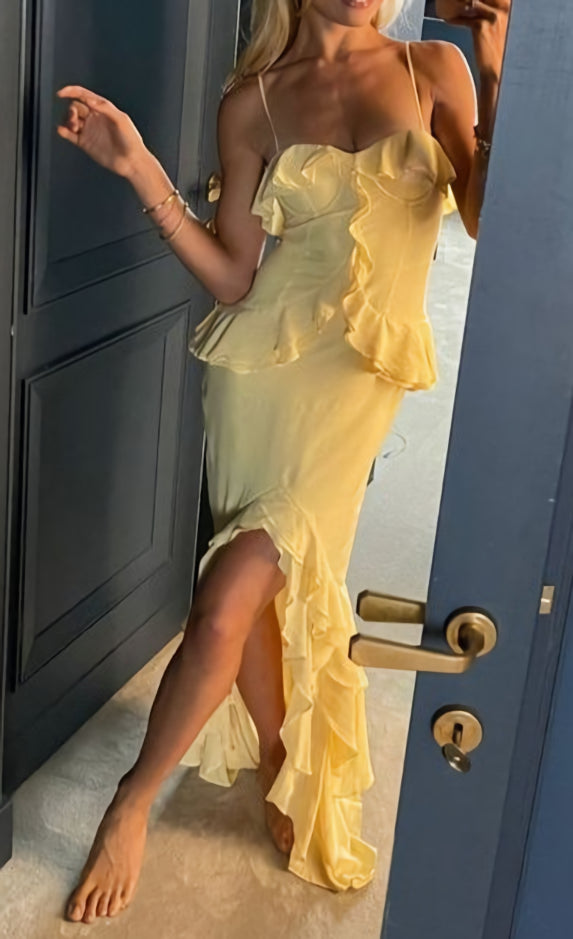 Yellow Prom Dresses Party Evening Gowns